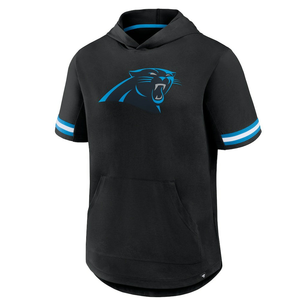 Carolina Panthers Optimal Play Short Sleeve Hooded T-Shirt Black