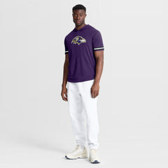 Baltimore Ravens Optimal Play Short Sleeve Hooded T-Shirt Purple
