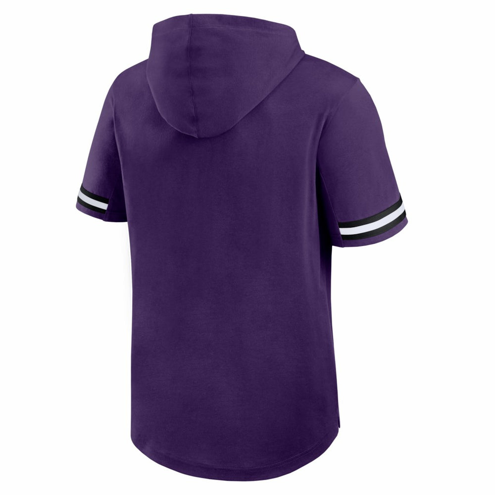 Baltimore Ravens Optimal Play Short Sleeve Hooded T-Shirt Purple