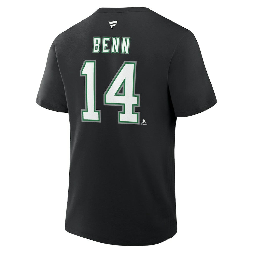 NHL Jamie Benn Dallas Stars Fanatics Authentic Stack Name & Number T-Shirt - Black