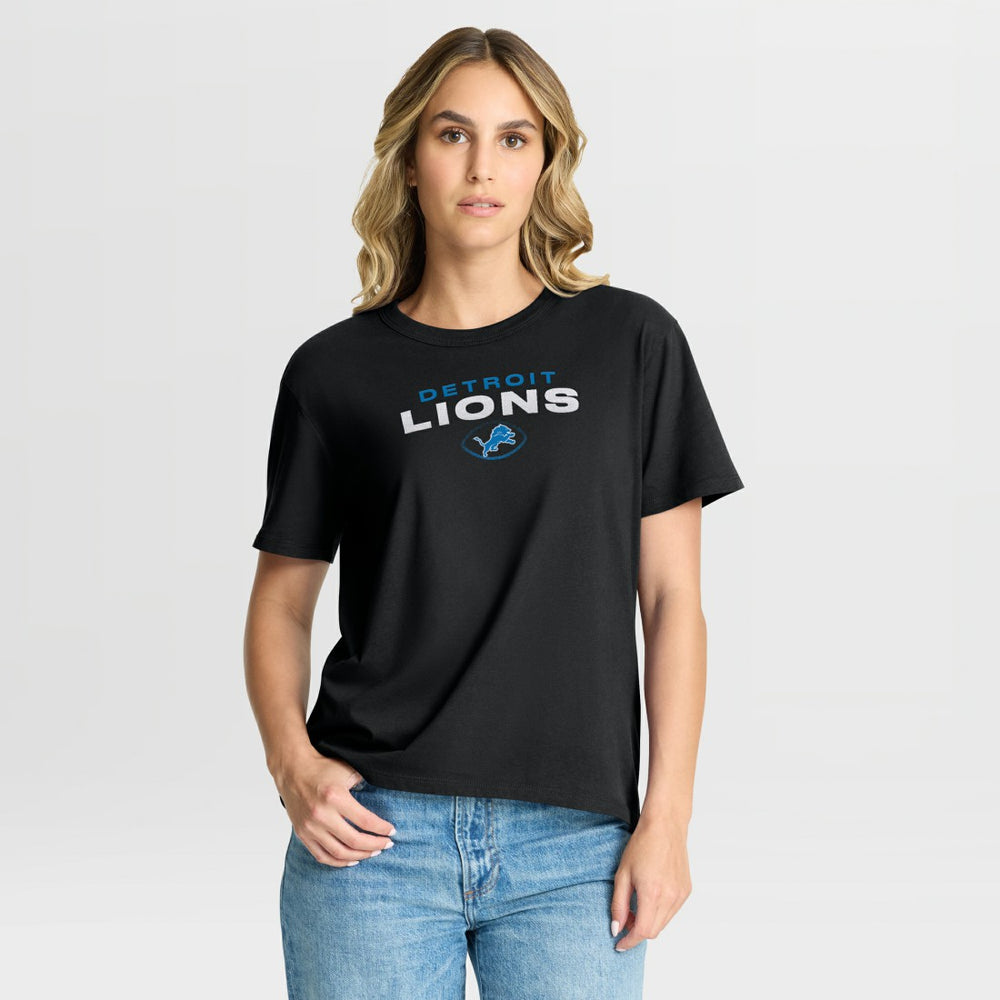 Detroit Lions Women's Fade Legacy T-Shirt Black