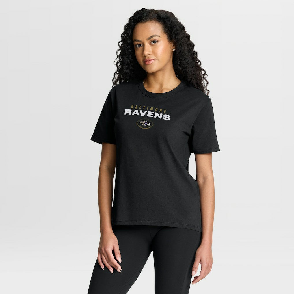 Baltimore Ravens Women's Fade Legacy T-Shirt Black
