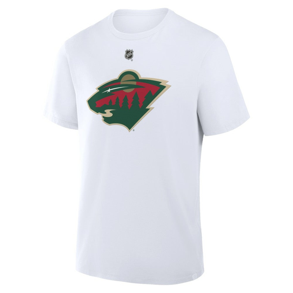 NHL Brock Faber Minnesota Wild Fanatics Authentic Stack Name & Number T-Shirt - White