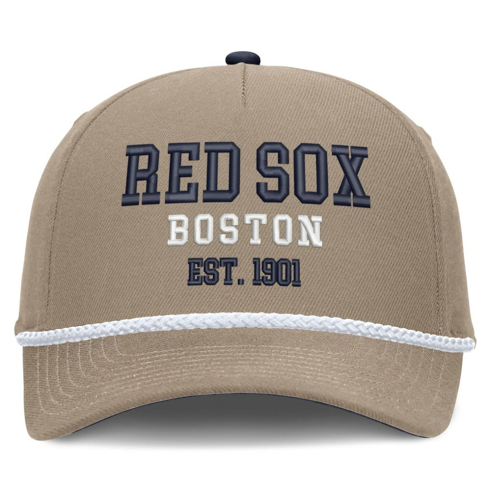 Boston Red Sox Nike Father's Day Rope Rise Adjustable Hat - Khaki Hats