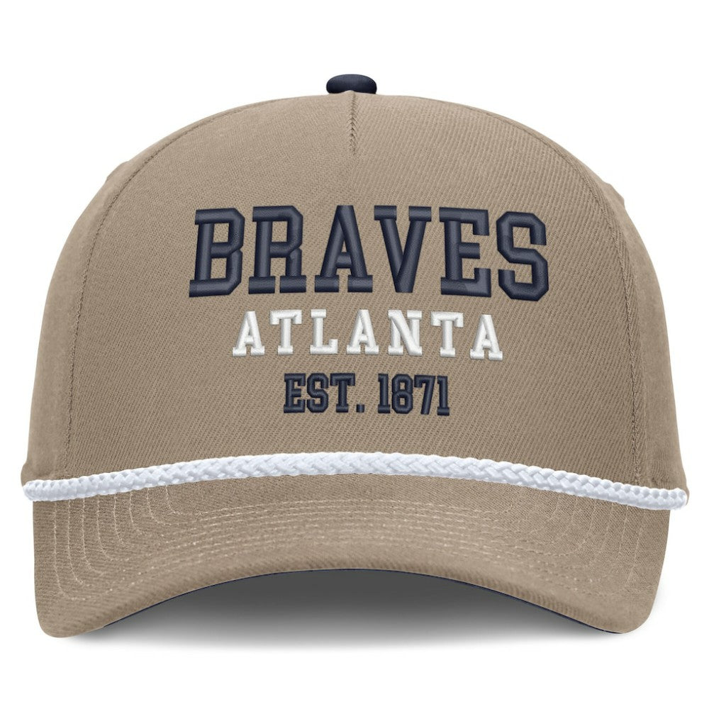 Atlanta Braves Nike Father's Day Rope Rise Adjustable Hat - Khaki Hats