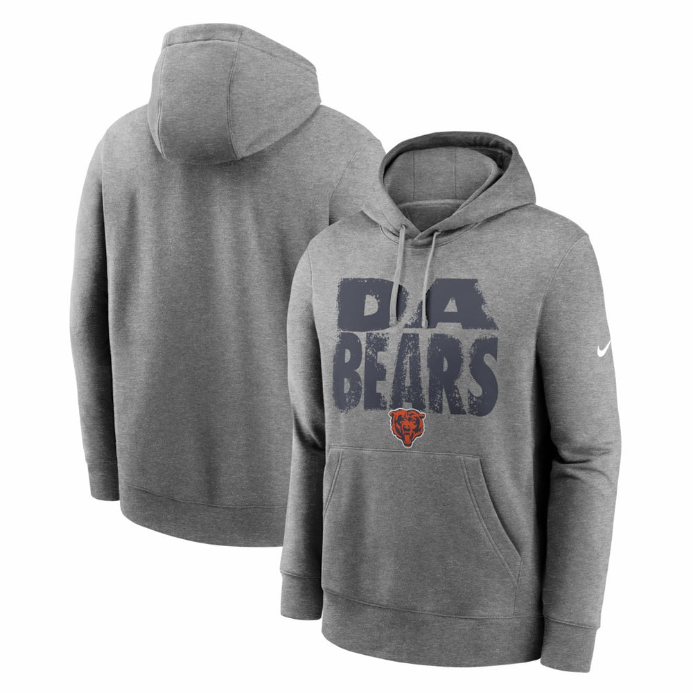 Chicago Bears Club Fleece Hoodie Heather Gray