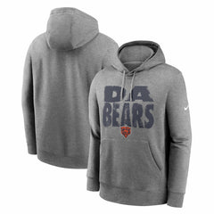 Chicago Bears Club Fleece Hoodie Heather Gray