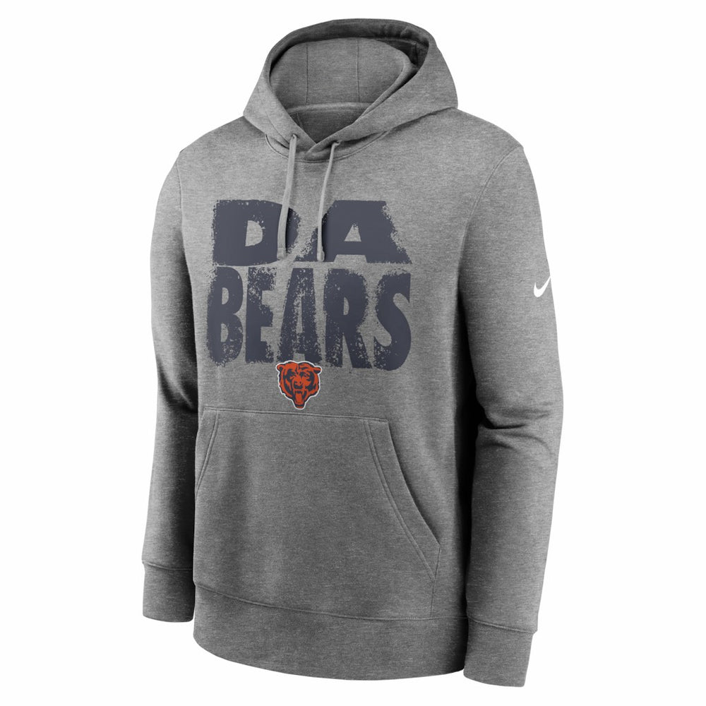 Chicago Bears Club Fleece Hoodie Heather Gray
