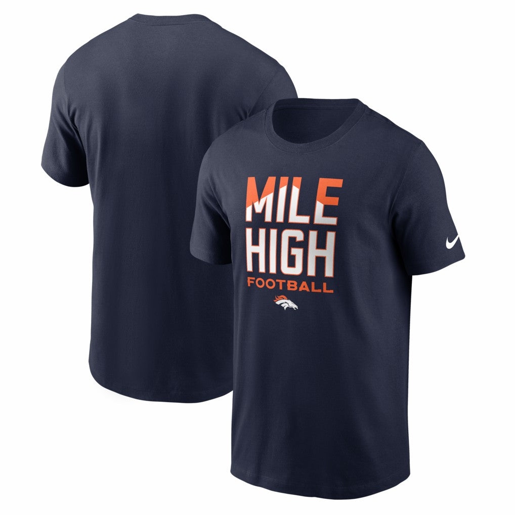 Denver Broncos Mile High Football T-Shirt Navy