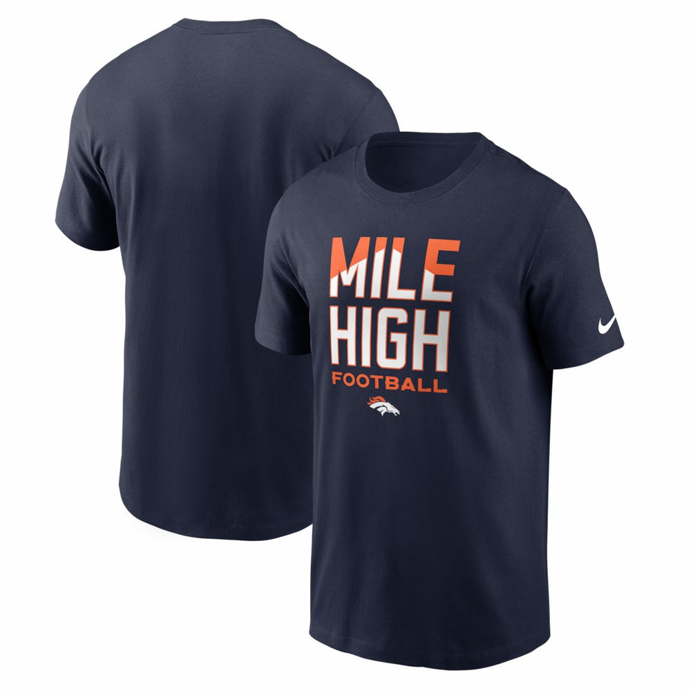 Denver Broncos Mile High Football T-Shirt Navy
