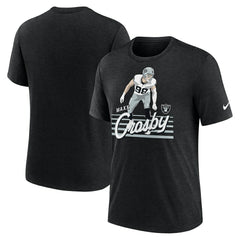 Maxx Crosby Las Vegas Raiders Player Graphic T-Shirt Heather Black