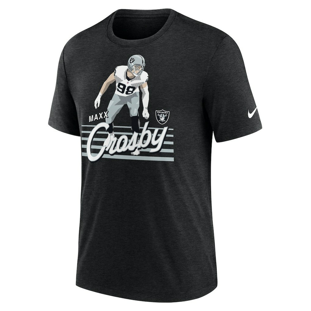 Maxx Crosby Las Vegas Raiders Player Graphic T-Shirt Heather Black