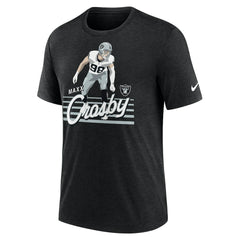 Maxx Crosby Las Vegas Raiders Player Graphic T-Shirt Heather Black