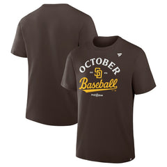 San Diego Padres Fanatics 2025 MLB Postseason Locker Room T-Shirt - Brown T-shirts