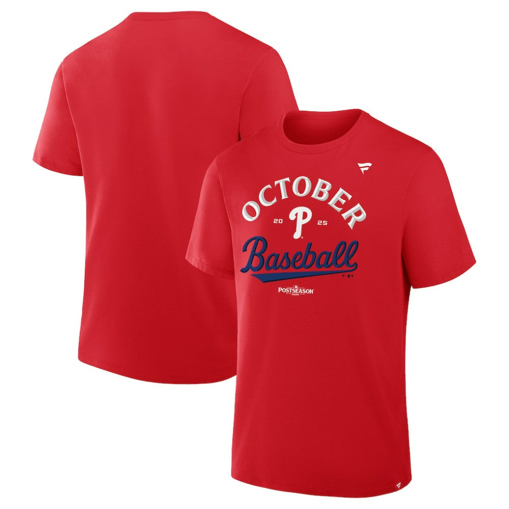 Philadelphia Phillies Fanatics 2025 MLB Postseason Locker Room T-Shirt - Red T-shirts