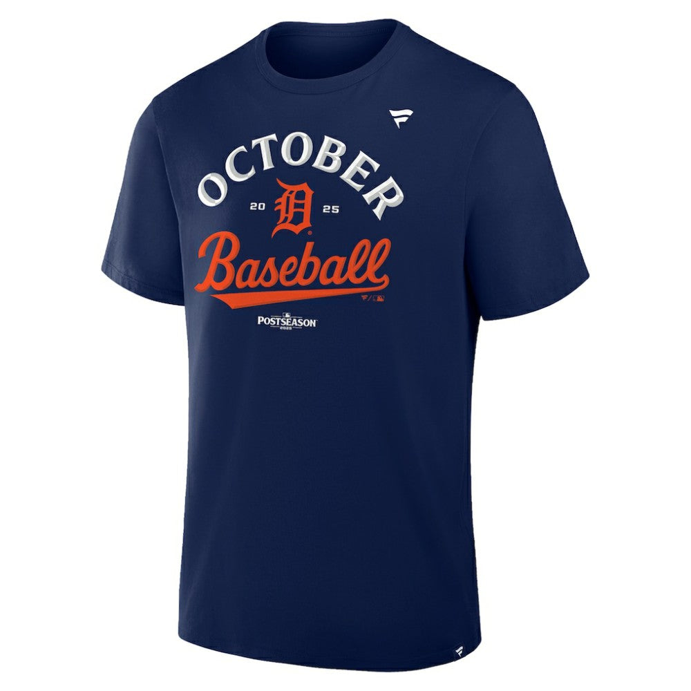 Detroit Tigers Fanatics 2025 MLB Postseason Locker Room T-Shirt - Navy T-shirts