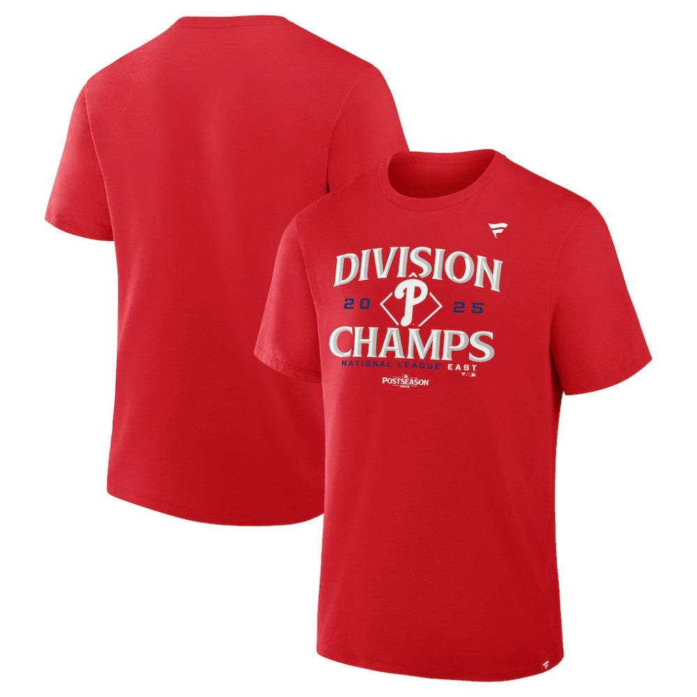 Philadelphia Phillies Fanatics 2025 NL East Division Champions Locker Room T-Shirt - Red T-shirts