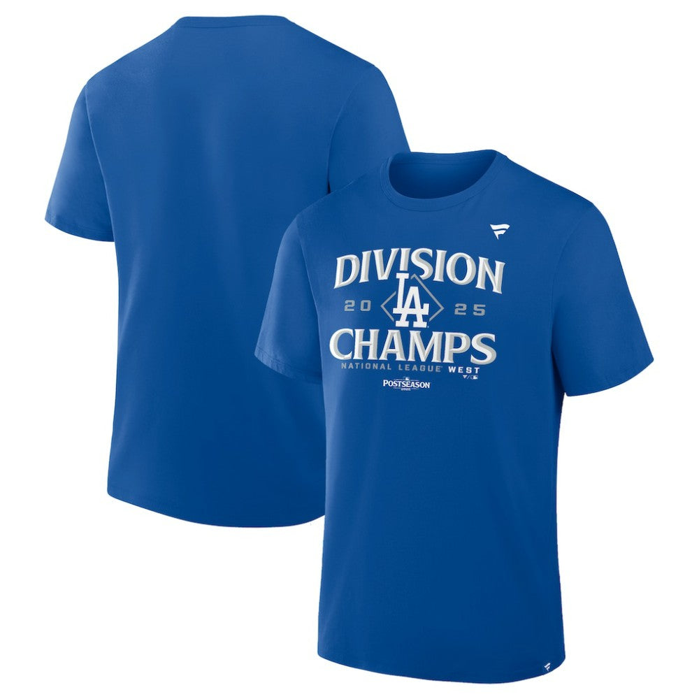 Los Angeles Dodgers Fanatics 2025 NL West Division Champions Locker Room T-Shirt - Royal T-shirts