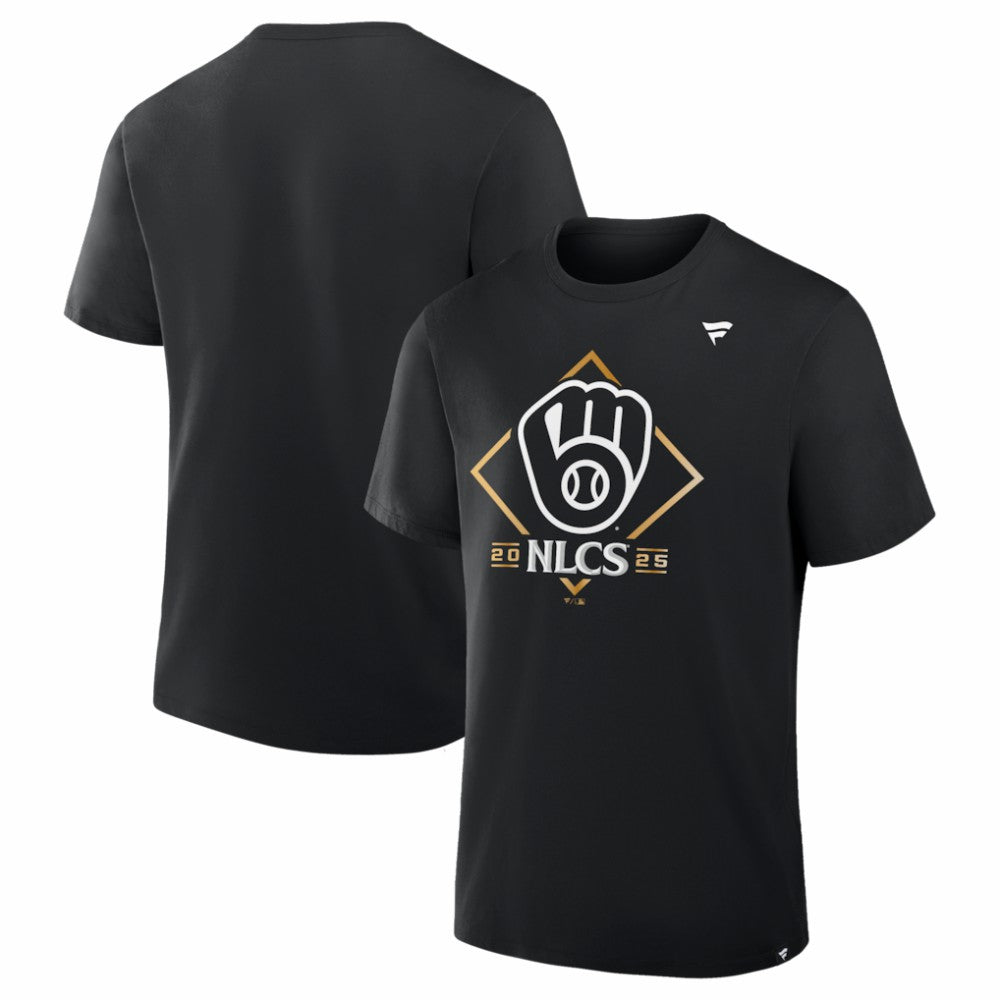 Milwaukee Brewers Fanatics 2025 National League Division Series Champions Locker Room T-Shirt - Black T-shirts