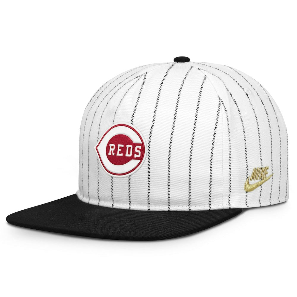 Cincinnati Reds Nike Cooperstown Collection Pro Adjustable Hat - White/Black Hats
