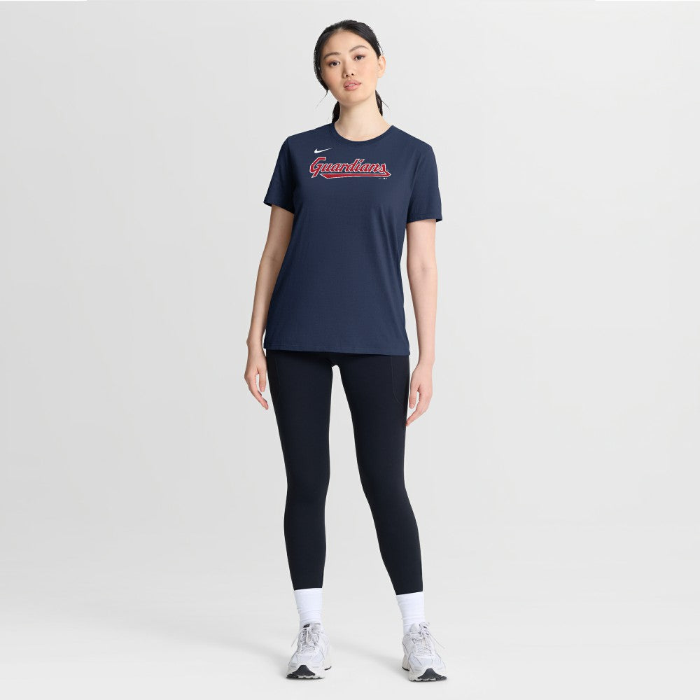 Cleveland Guardians Nike Women's Wordmark T-Shirt - Navy T-shirts