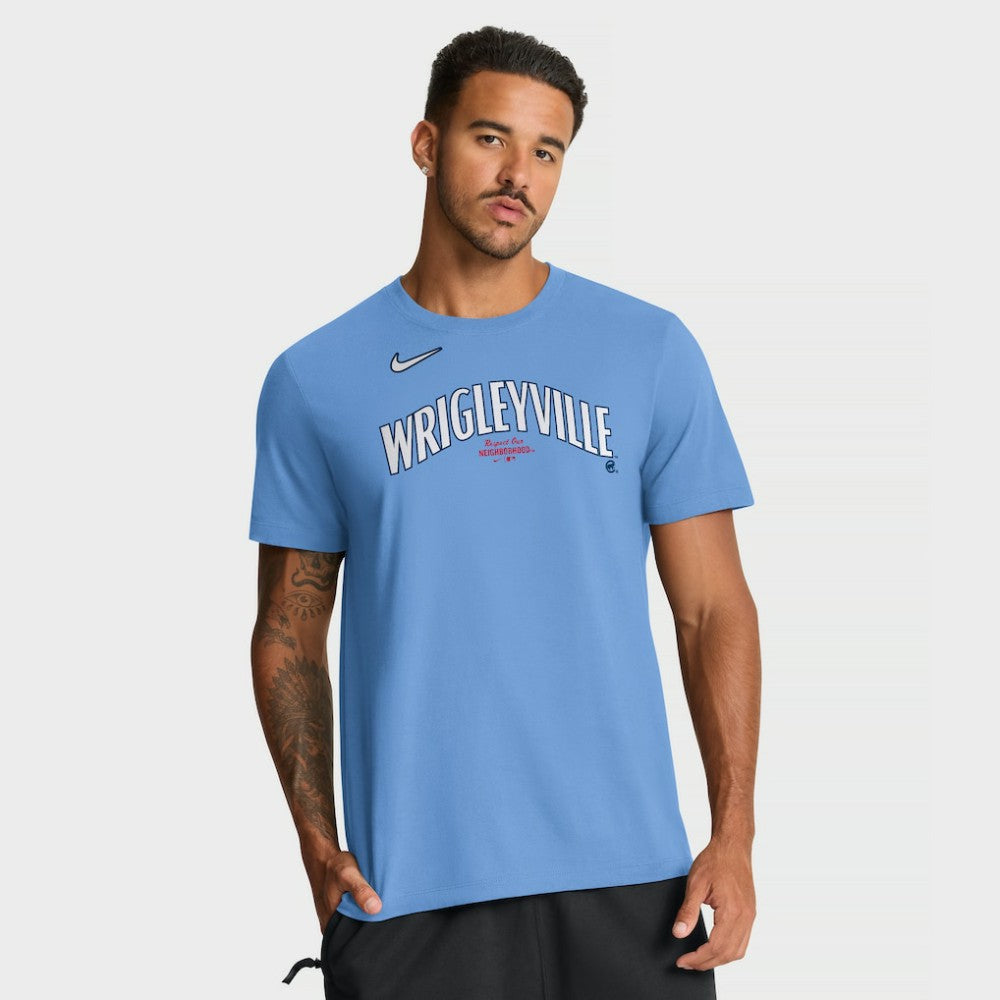 Chicago Cubs Nike City Connect Large Logo T-Shirt - Light Blue T-shirts