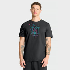 Miami Marlins Nike City Connect Large Logo T-Shirt - Black T-shirts