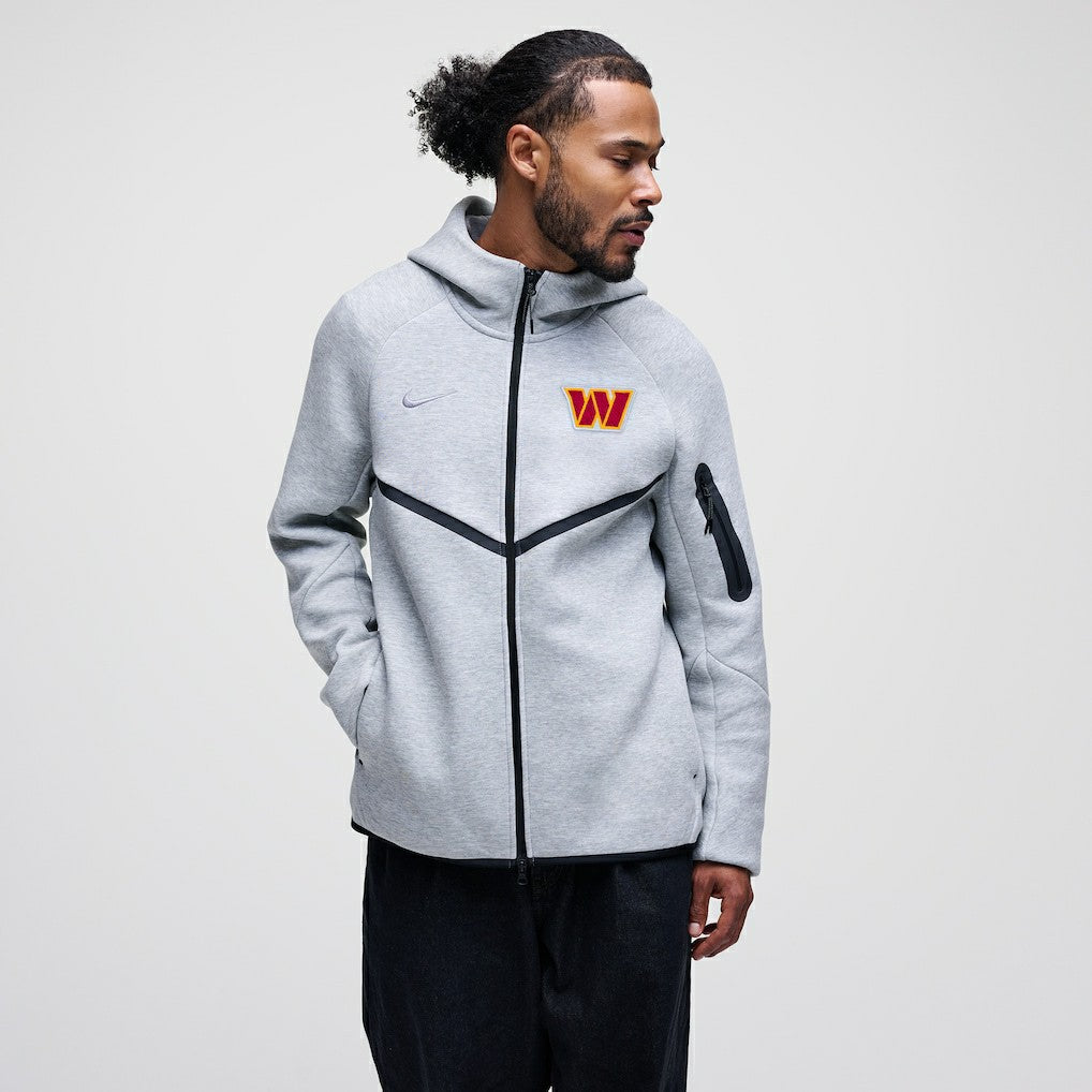 Washington Commanders Tech Fleece Raglan Full-Zip Windrunner Hoodie Heather Gray
