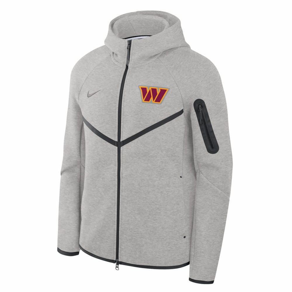 Washington Commanders Tech Fleece Raglan Full-Zip Windrunner Hoodie Heather Gray
