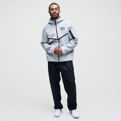 Green Bay Packers Tech Fleece Raglan Full-Zip Windrunner Hoodie Heather Gray