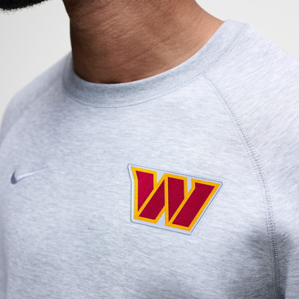 Washington Commanders Tech Fleece Raglan Sweatshirt Heather Gray