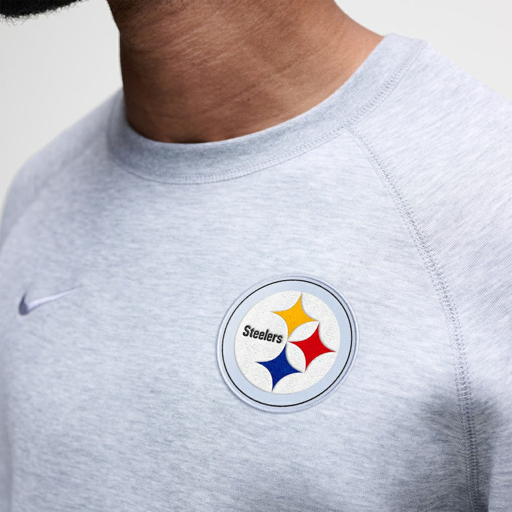Pittsburgh Steelers Tech Fleece Raglan Sweatshirt Heather Gray