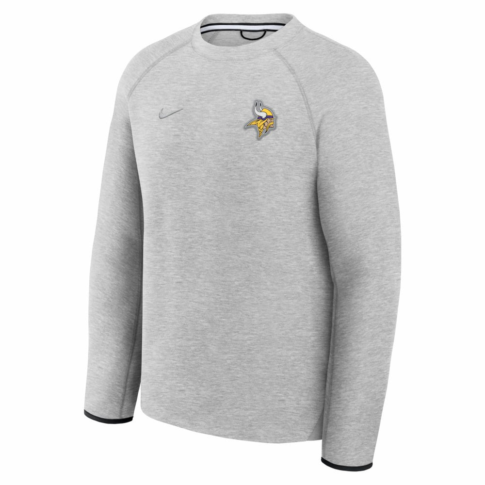 Minnesota Vikings Tech Fleece Raglan Sweatshirt Heather Gray