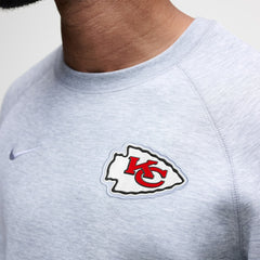 Kansas City Chiefs Tech Fleece Raglan Sweatshirt Heather Gray