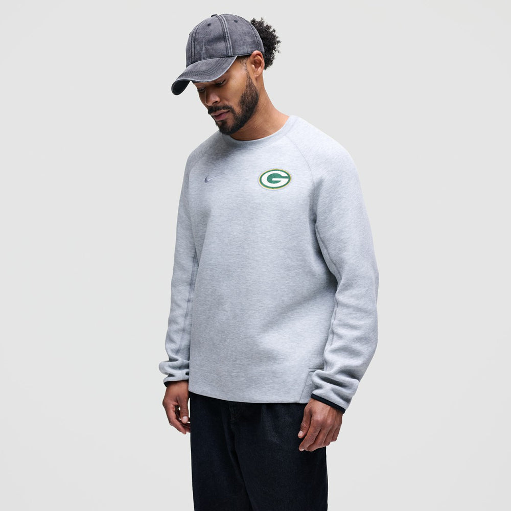 Green Bay Packers Tech Fleece Raglan Sweatshirt Heather Gray