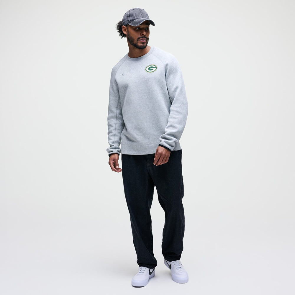 Green Bay Packers Tech Fleece Raglan Sweatshirt Heather Gray