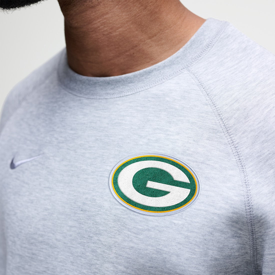 Green Bay Packers Tech Fleece Raglan Sweatshirt Heather Gray