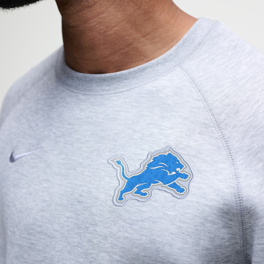 Detroit Lions Tech Fleece Raglan Sweatshirt Heather Gray