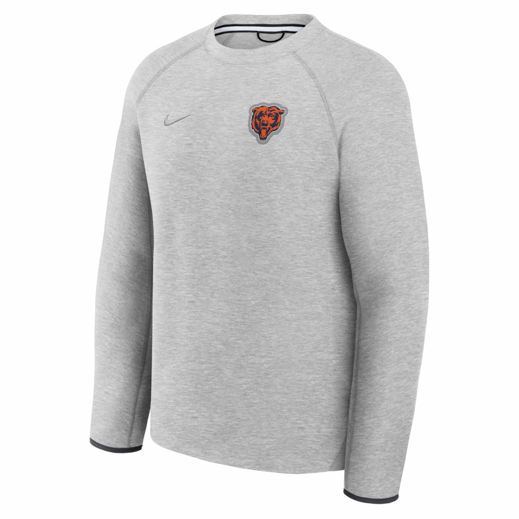 Chicago Bears Tech Fleece Raglan Sweatshirt Heather Gray