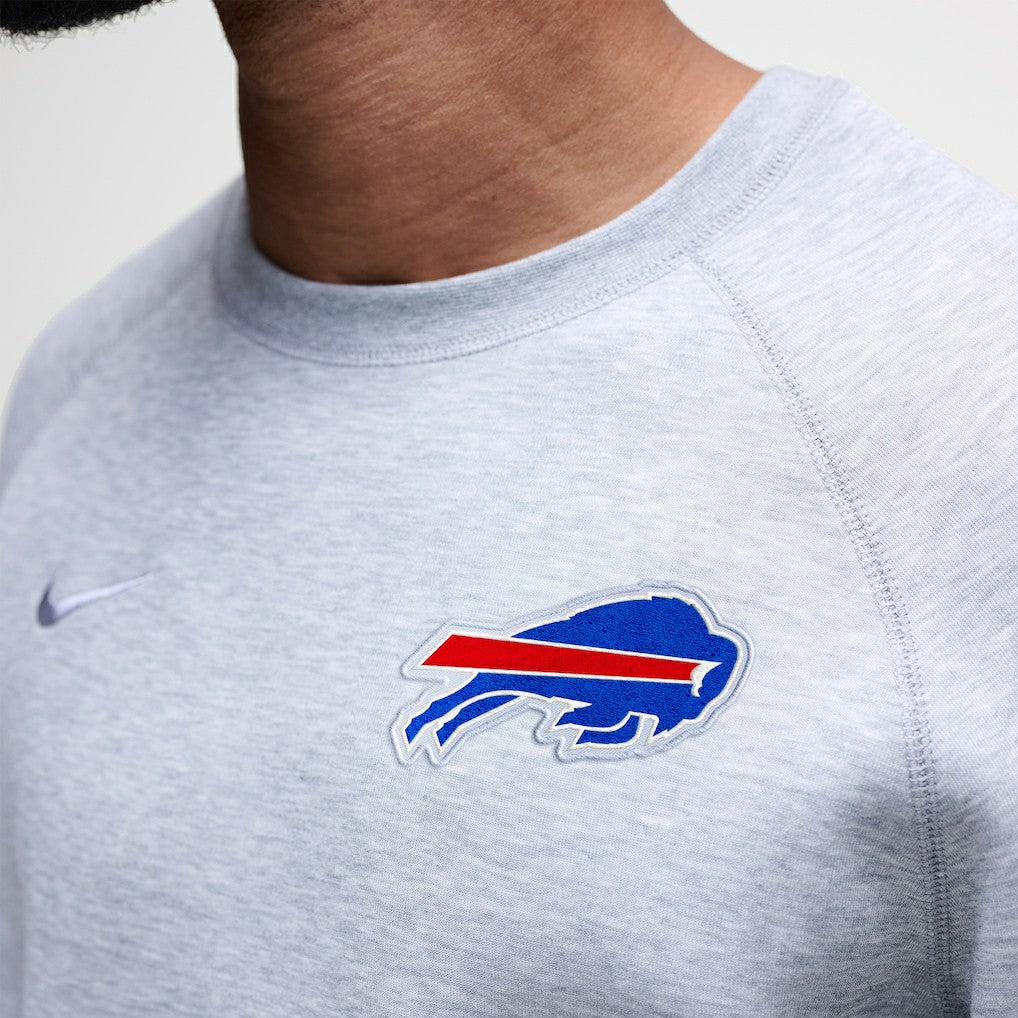 Buffalo Bills Tech Fleece Raglan Sweatshirt Heather Gray