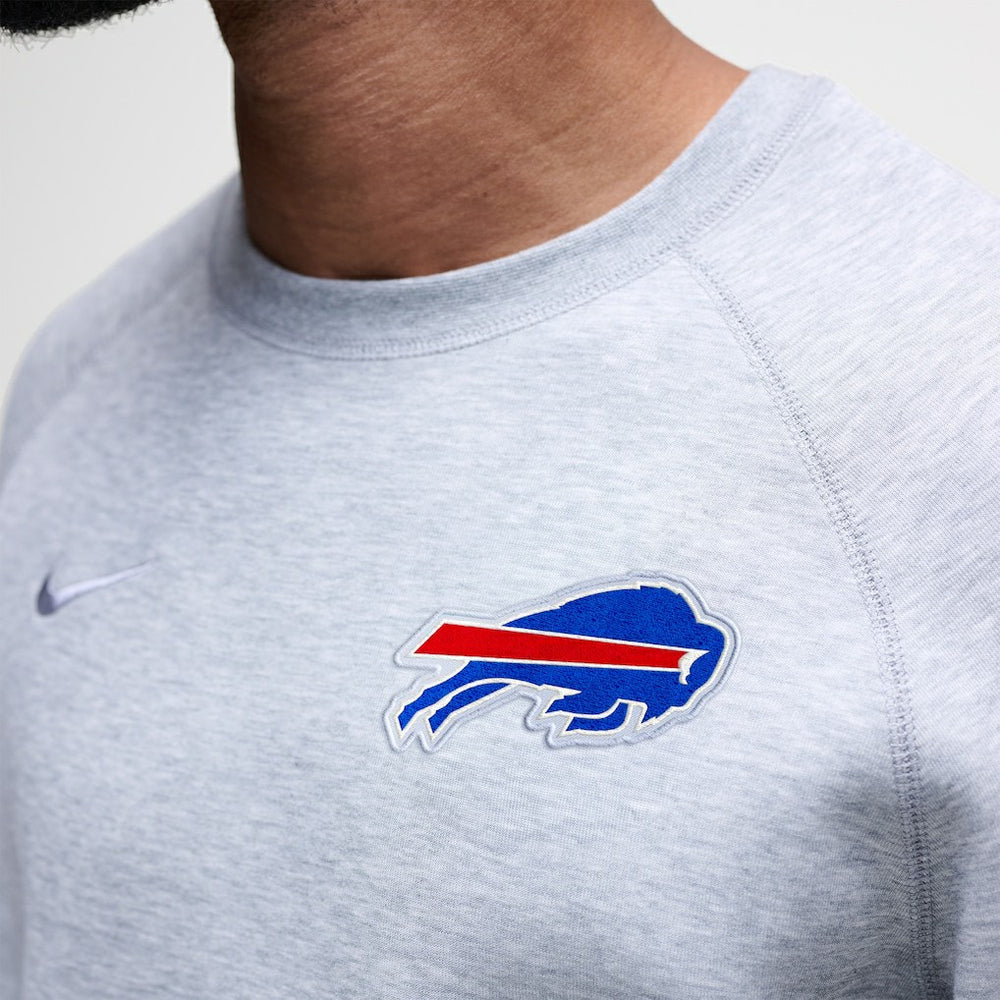 Buffalo Bills Tech Fleece Raglan Sweatshirt Heather Gray