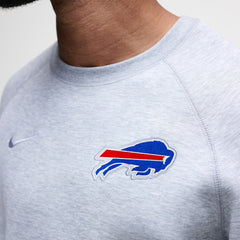 Buffalo Bills Tech Fleece Raglan Sweatshirt Heather Gray