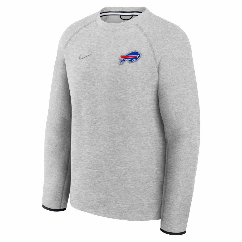 Buffalo Bills Tech Fleece Raglan Sweatshirt Heather Gray