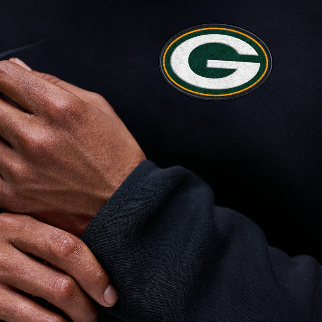Green Bay Packers Tech Fleece Raglan Sweatshirt Black