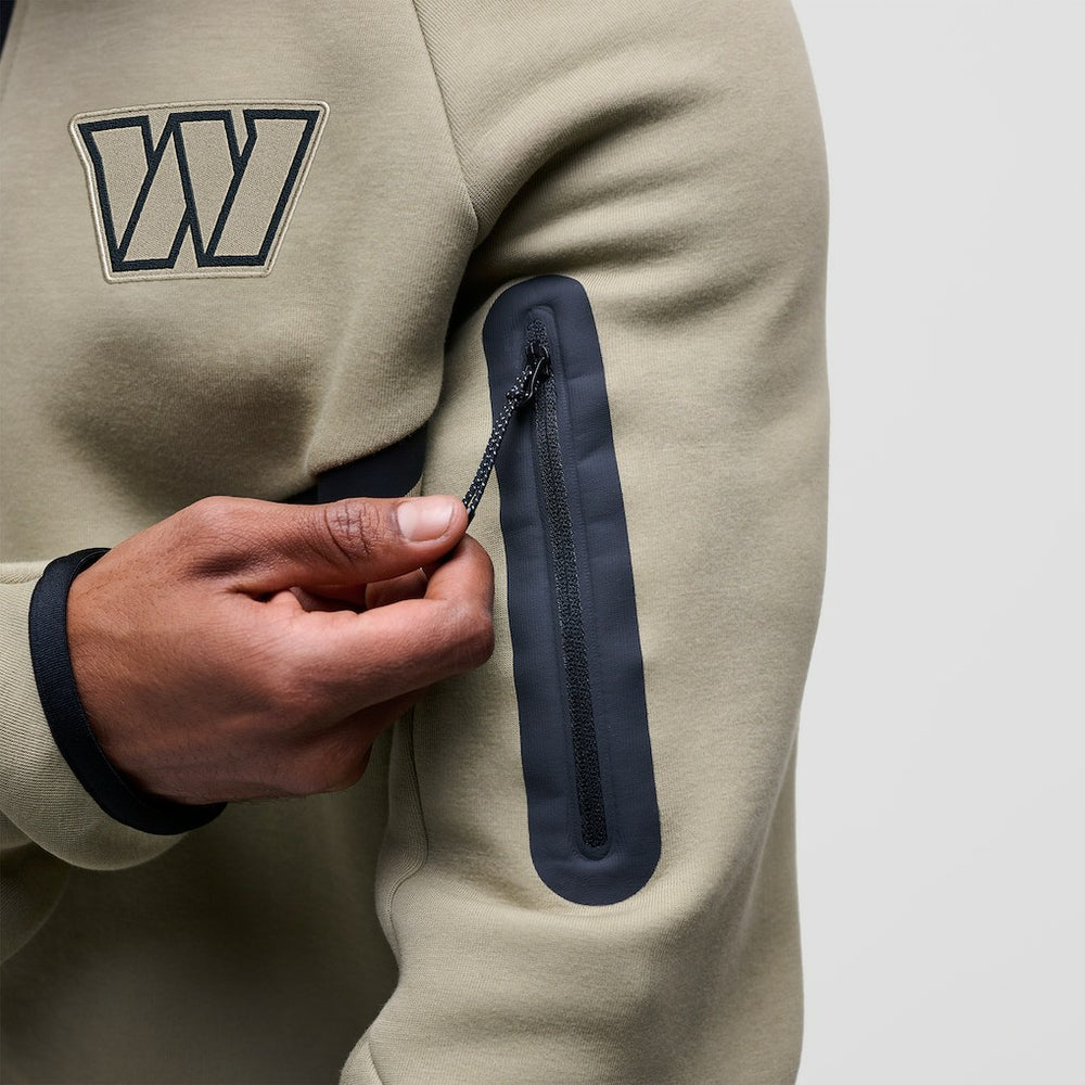Washington Commanders Tech Fleece Raglan Full-Zip Windrunner Hoodie Olive