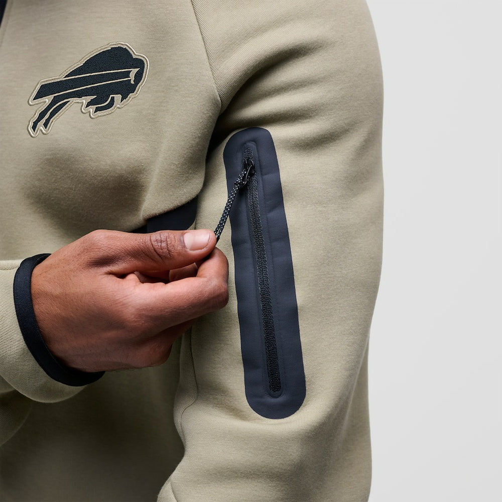 Buffalo Bills Tech Fleece Raglan Full-Zip Windrunner Hoodie Olive