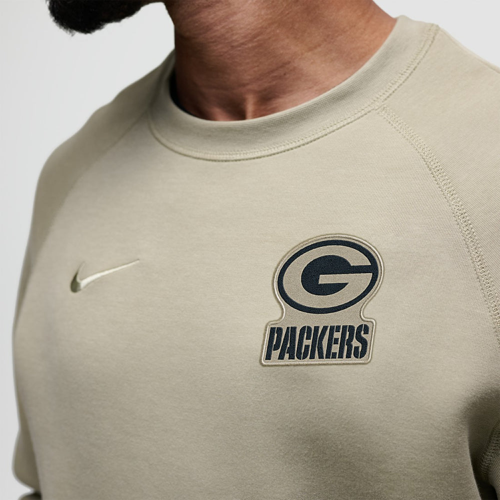 Green Bay Packers Tech Fleece Raglan Sweatshirt Olive