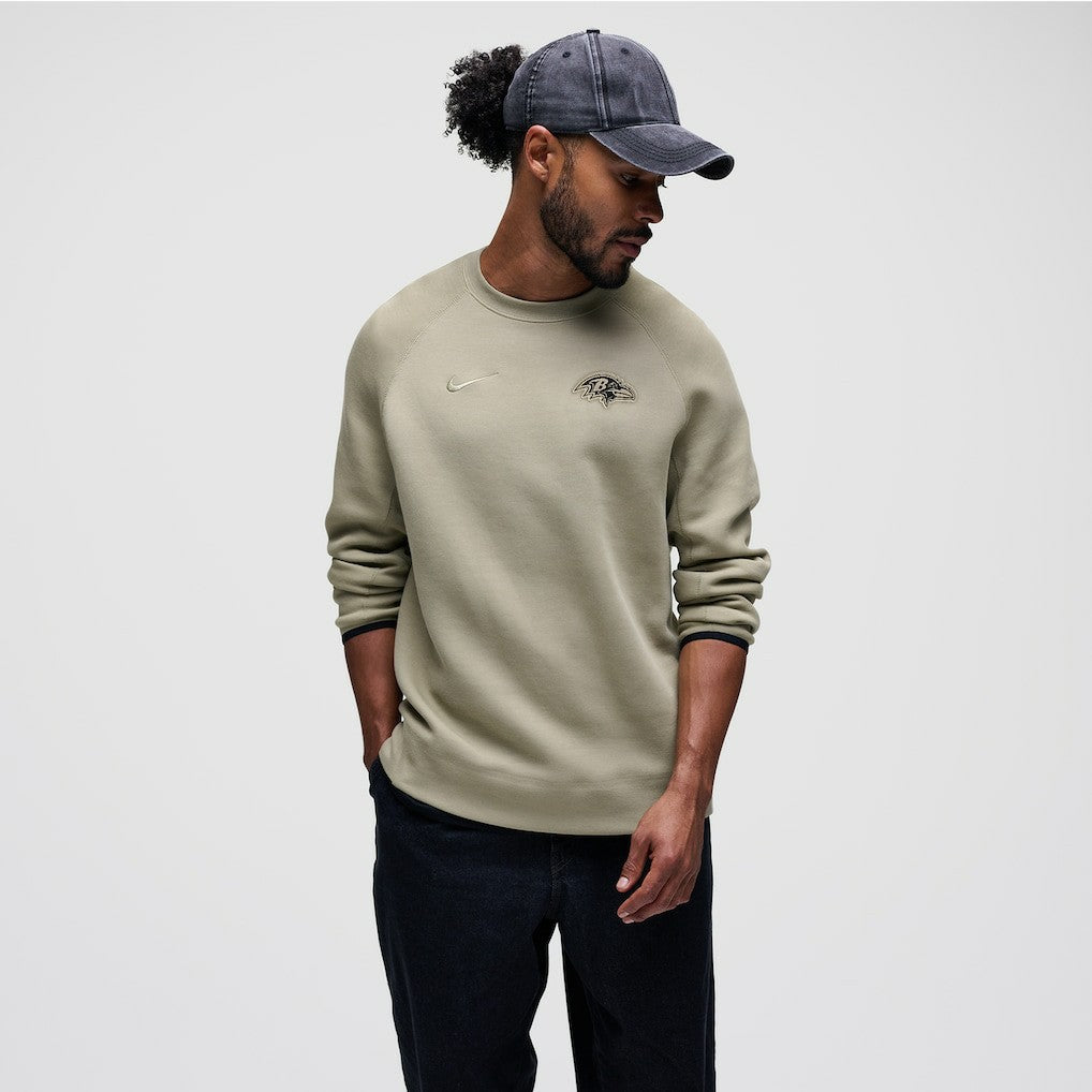 Baltimore Ravens Tech Fleece Raglan Sweatshirt Olive