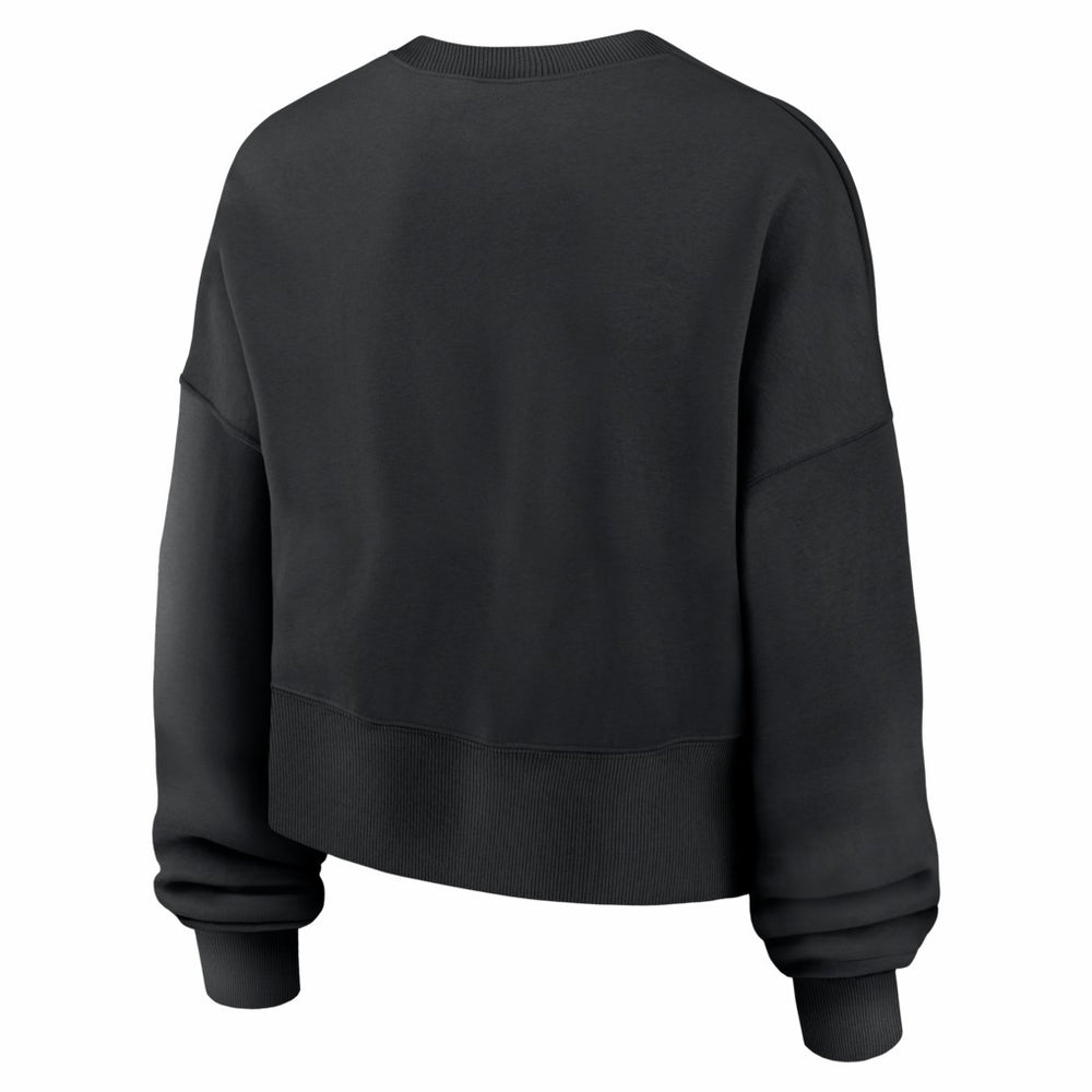 Chicago Bears Women's Oversized High Hip Legacy Arch Phoenix Fleece Sweatshirt Black
