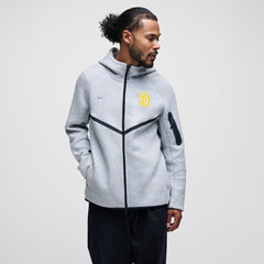 San Diego Padres Nike Tech Fleece Raglan Full-Zip Windrunner Hoodie - Heather Gray Hoodies
